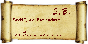 Stájer Bernadett névjegykártya